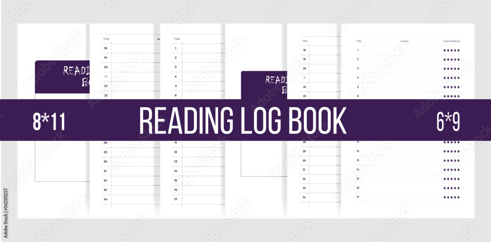 reading log book Color Lok Book Stock Vector | Adobe Stock