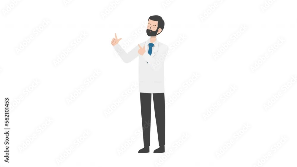 Doctor raising finger Doctor raising finger