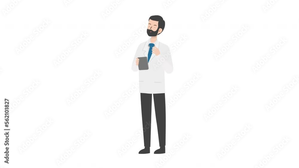 Doctor holding tablet