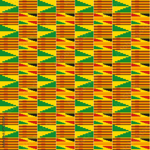Ethnic seamless pattern. Kente cloth. Tribal print.