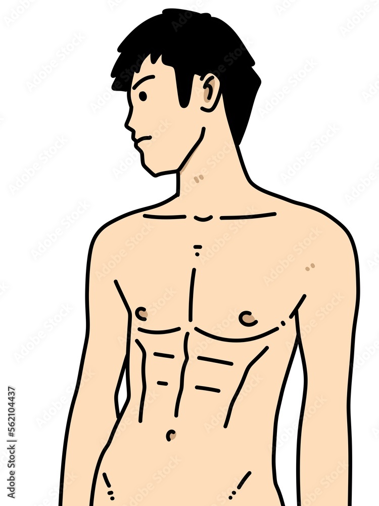 Fototapeta premium cute man cartoon on white background