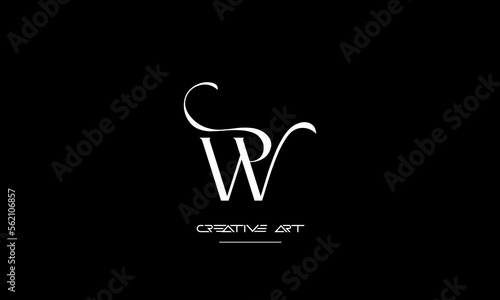 WP, PW, W, P abstract letters logo monogram