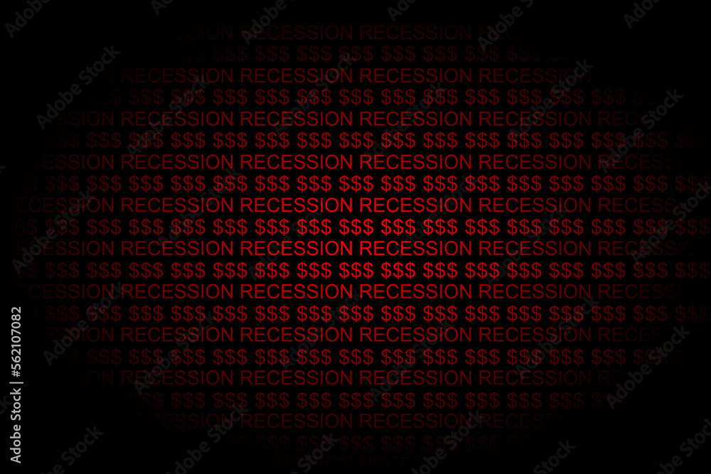 Vector background with dollar sign and inscription recession, weakening dollar, world economic crisis and decline in purchasing power Vector background with dollar sign and inscription recession, weakening dollar, world economic crisis and decline in purchasing power