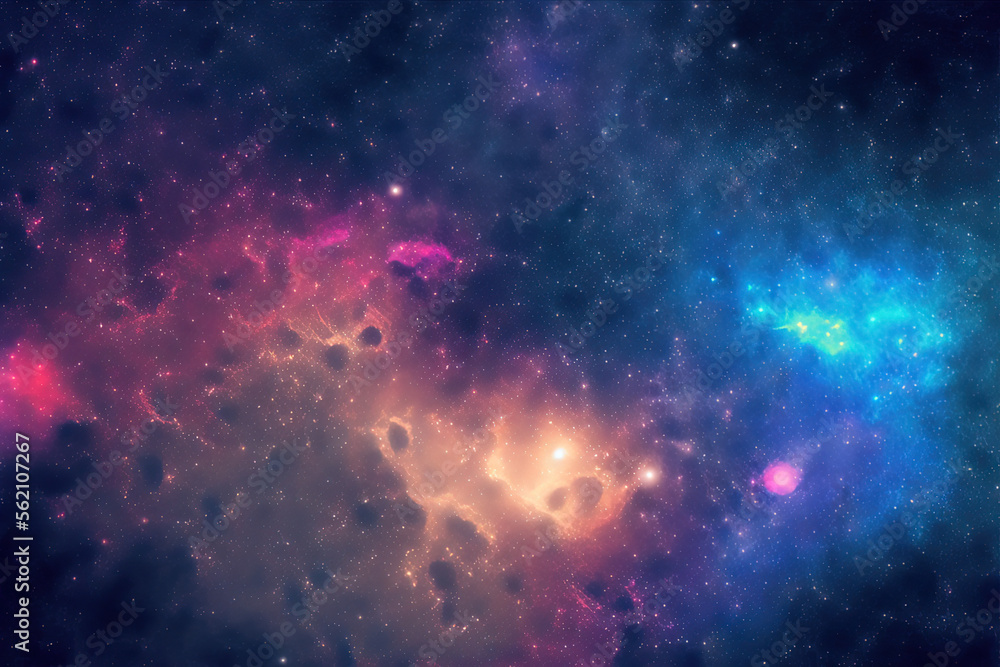 Colorful space filled with lots of stars.