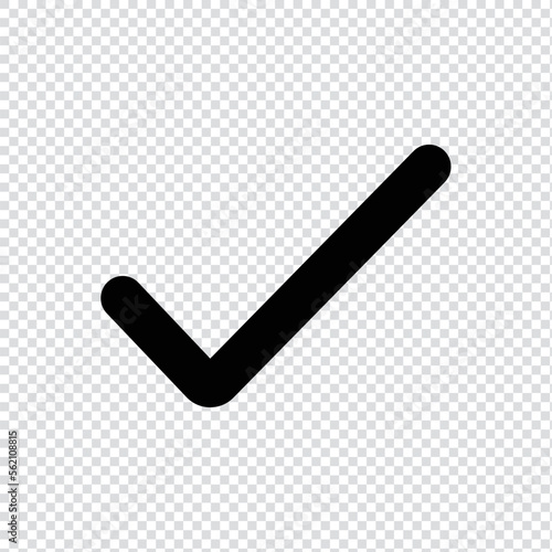 Checkmark, right, tick filled icon in transparent background, basic app and web UI bold line icon, EPS10