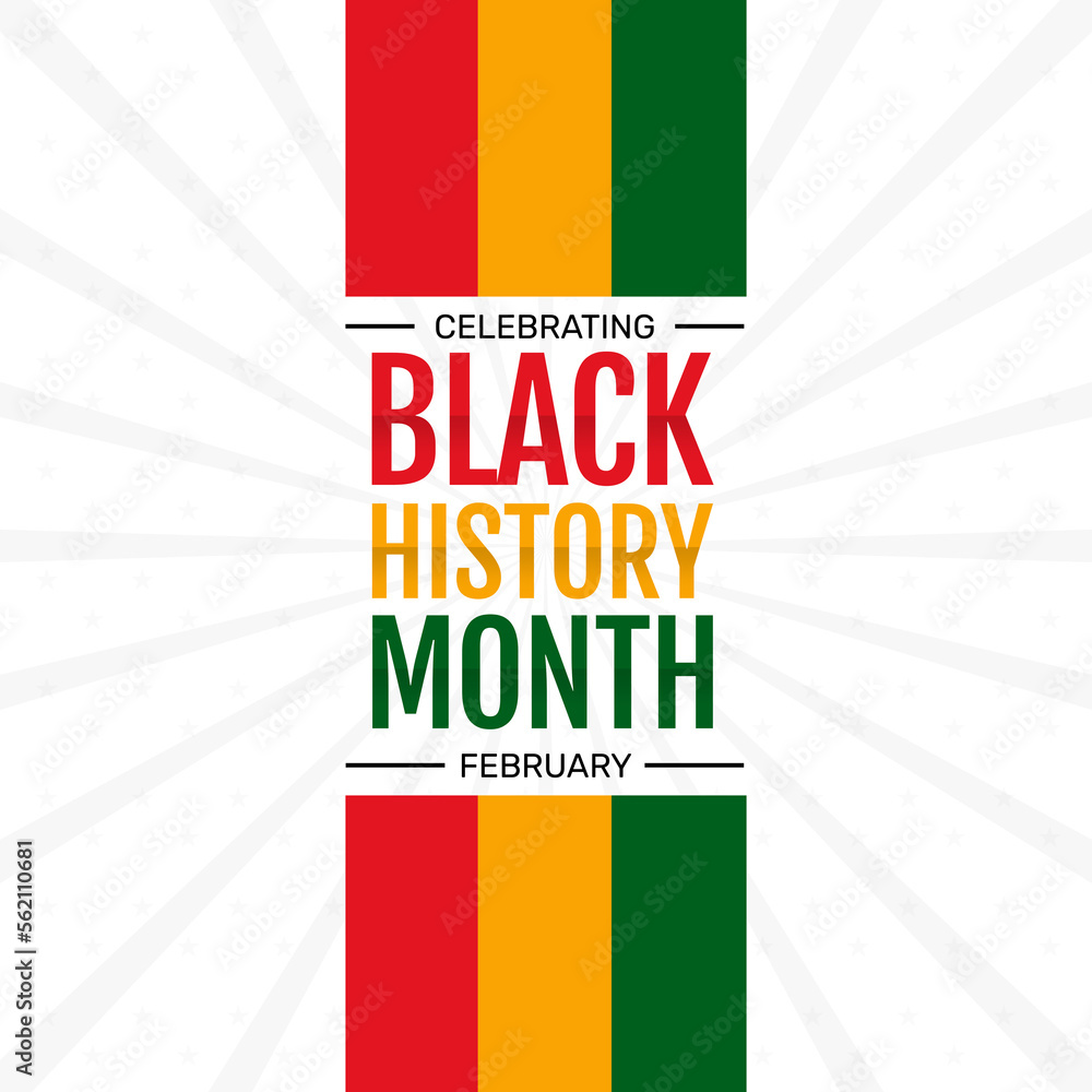 Celebrating Black History Month February background, American African