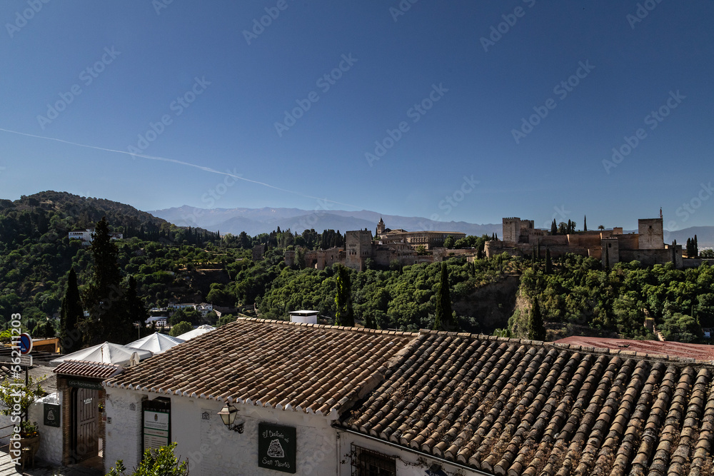 View at Alhambra and Generalife from Albaizin 