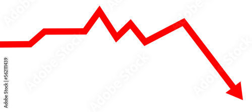 Rug pull market arrow business financial background design template. Economy crisis recession concept.