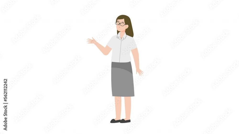 Business woman pointing both hands in left side Business woman pointing both hands in left side