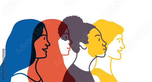 Multi-ethnic women.