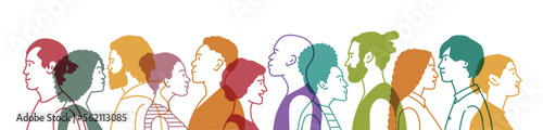 Multi-ethnic people.