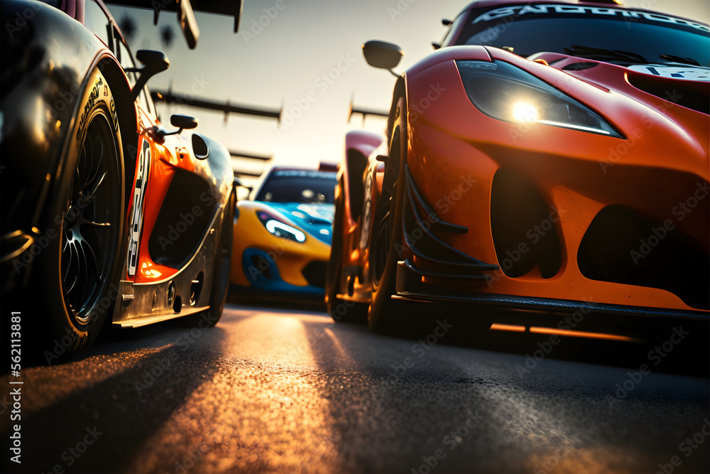 sports racing cars - generated by AI