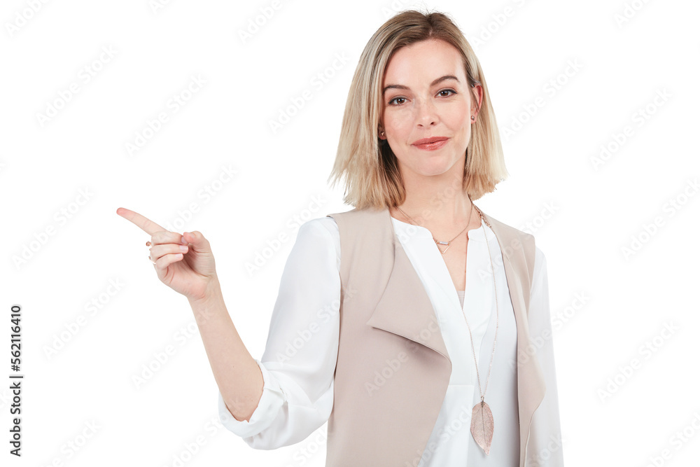 A young woman pointing isolated on a PNG background. A young woman pointing isolated on a PNG background.