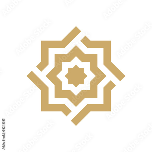 Islamic ornament logo icon vector design 