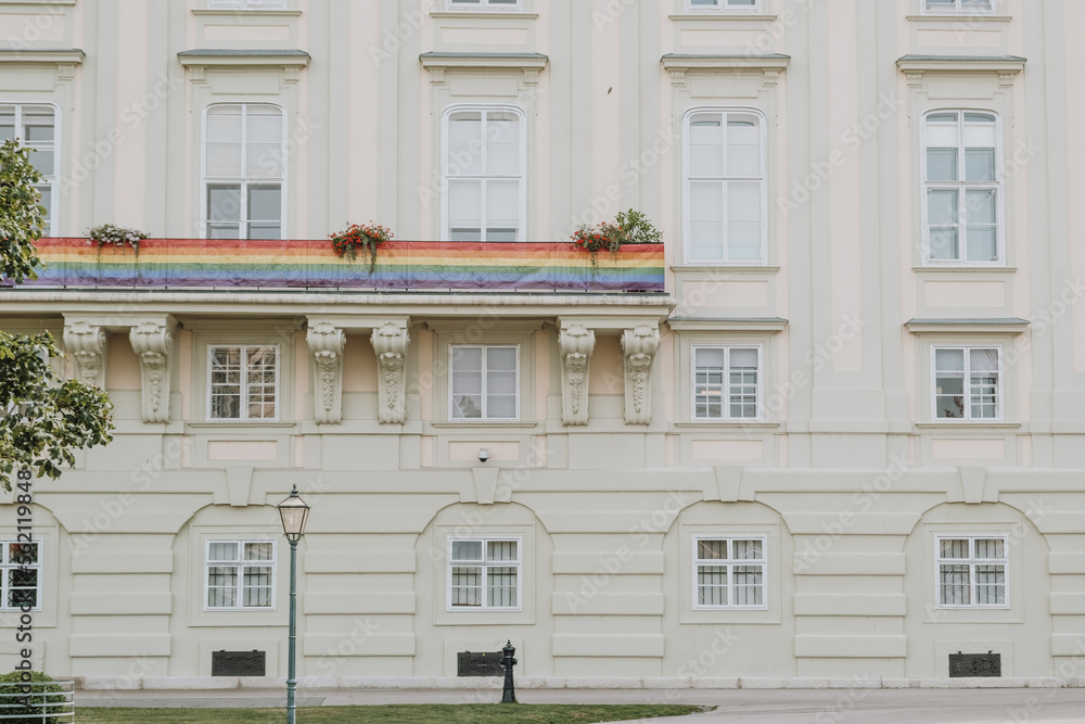 Regenbogenflagge in Wien