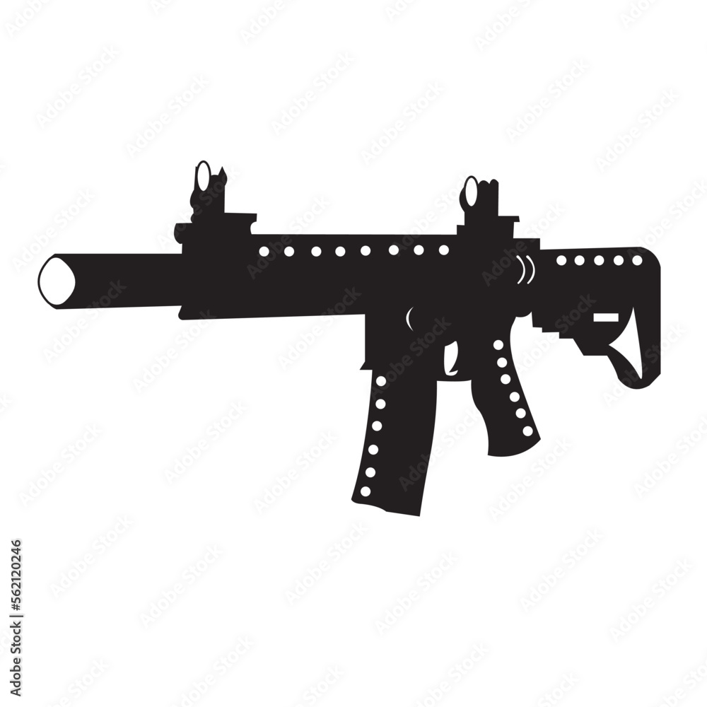 assault rifle vector illustration