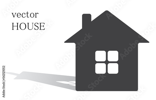 silhouette house with shadow