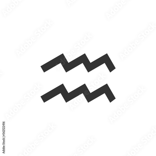 Aquarius zodiac sign icon. Astrology symbol modern, simple, vector, icon for website design, mobile app, ui. Vector Illustration