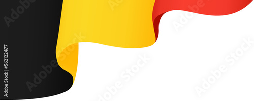 Belgium  flag wave  isolated  on png or transparent background,Symbol Belgium,template for banner,card,advertising ,promote,and business matching country poster, vector illustration