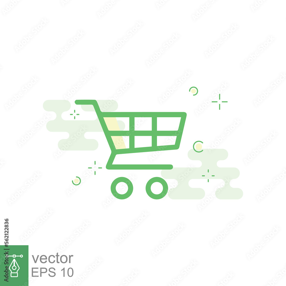 Shopping cart icon. Simple flat style. Shop, retail, buy, sell, supermarket trolley, container concept. Vector illustration design isolated on white background. EPS 10. Shopping cart icon. Simple flat style. Shop, retail, buy, sell, supermarket trolley, container concept. Vector illustration design isolated on white background. EPS 10.