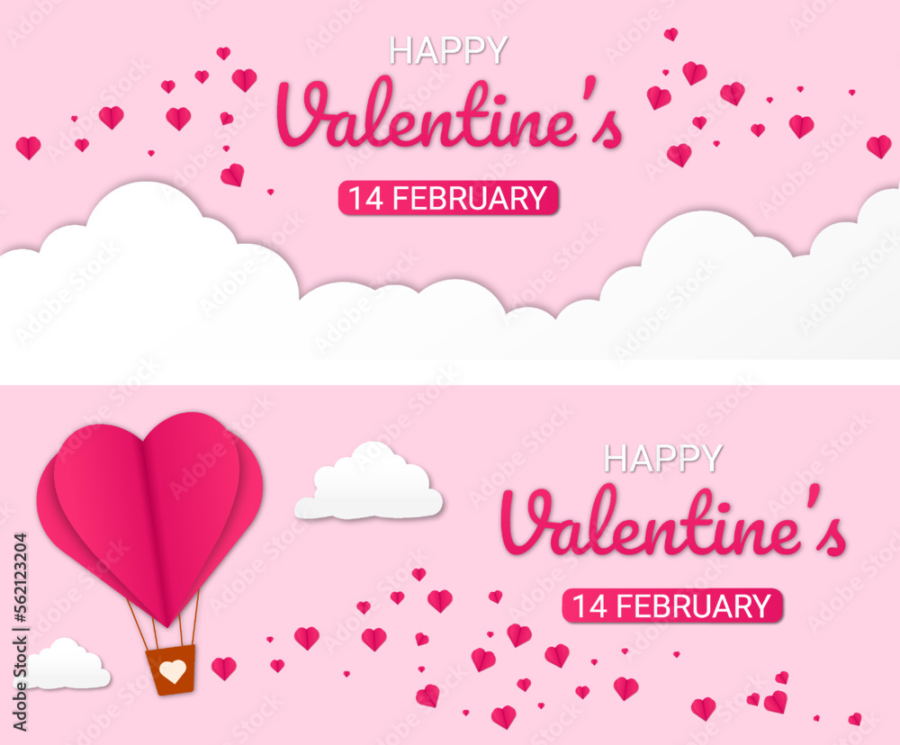 illustration design of happy valentines day social media post