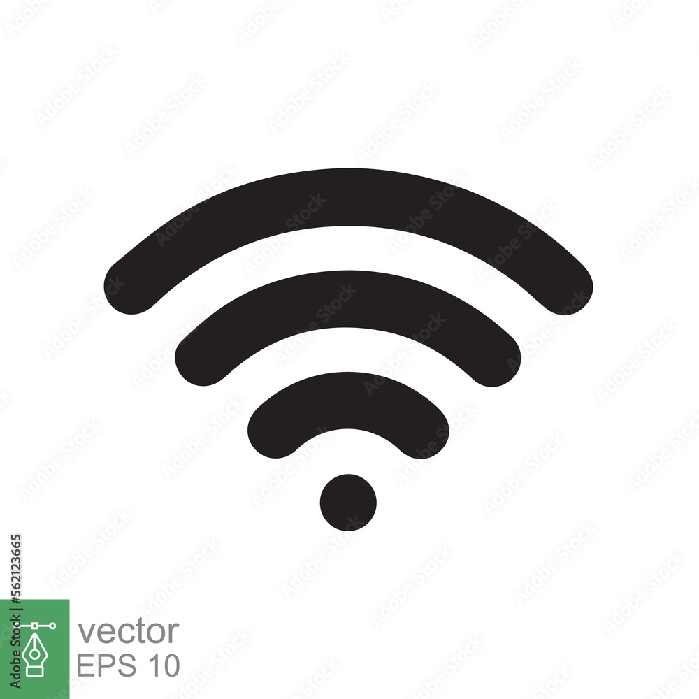 Wifi icon. Simple flat style. Internet speed transmission, WLAN, free hotspot, high signal modem, technology concept. Vector illustration design isolated on white background. EPS 10. Wifi icon. Simple flat style. Internet speed transmission, WLAN, free hotspot, high signal modem, technology concept. Vector illustration design isolated on white background. EPS 10.