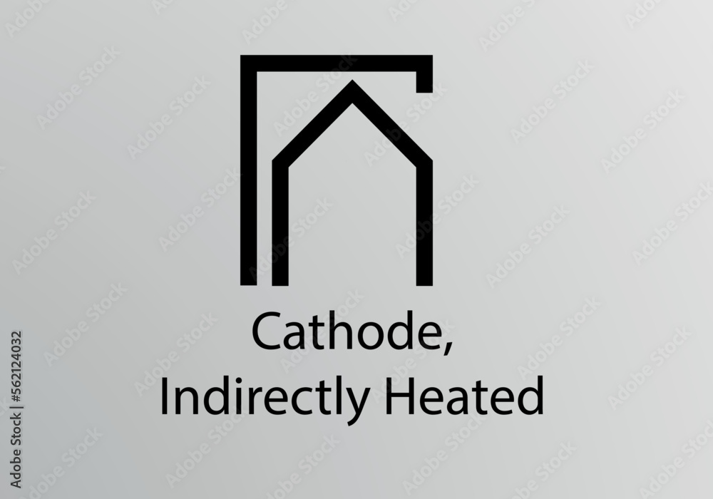 Cathode Indirectly Heated Engineering Symbol, Vector symbol design. Engineering Symbols. Cathode Indirectly Heated Engineering Symbol, Vector symbol design. Engineering Symbols.
