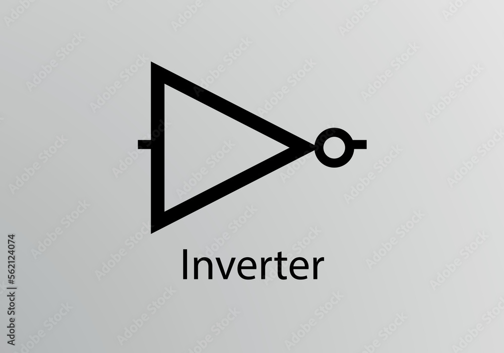 Inverter Engineering Symbol, Vector symbol design. Engineering Symbols ...