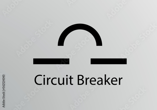 Circut Breaker Engineering Symbol, Vector symbol design. Engineering Symbols.