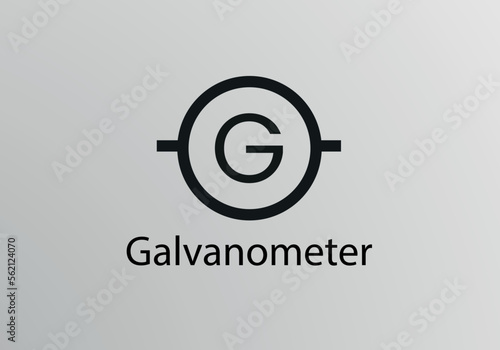 Galvanometer Engineering Symbol, Vector symbol design. Engineering Symbols.