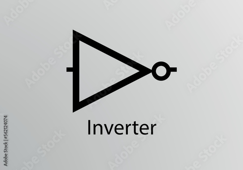 Inverter Engineering Symbol, Vector symbol design. Engineering Symbols.