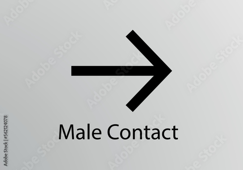 Male Contact Engineering Symbol, Vector symbol design. Engineering Symbols.