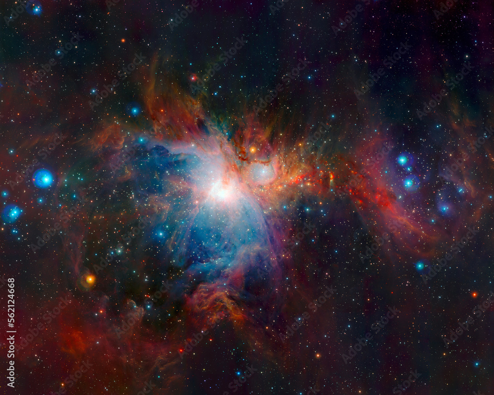 Cosmos, Universe, Orion nebula, galaxies in space, NASA. Abstract cosmos background