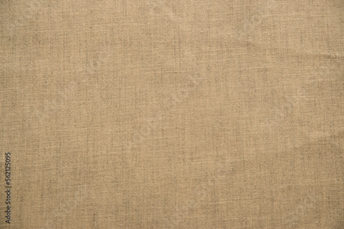 Khaki color linen fabric texture closeup as textile background