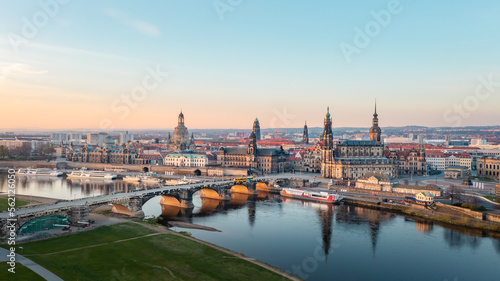 View of Dresden city center from above © VINSI
