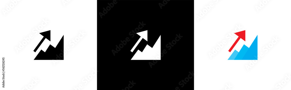 Growing bar graph icon. Financial earnings analytics graph or chart symbol sign for apps and websites Growing bar graph icon. Financial earnings analytics graph or chart symbol sign for apps and websites