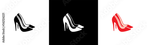 High heel shoe icon. Women elegant Shoe symbol sign, vector illustration
