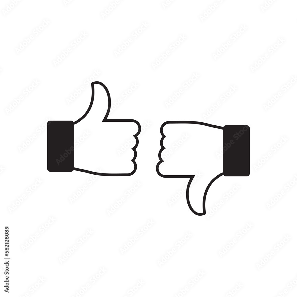 Hand Thumb Up and Hand Thumb Down Icon
Hand Thumb Up and Hand Thumb Down Icon