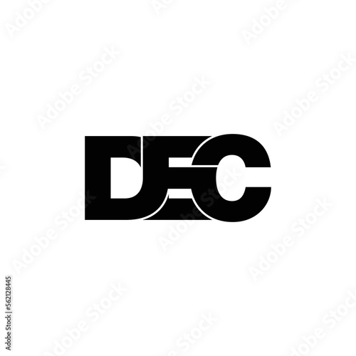 DEC letter monogram logo design vector