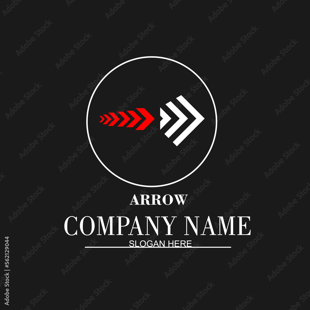 Obraz premium an arrow marker logo with a simple design