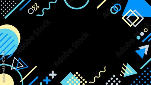 ブルーベースのメンフィス風の透過モーショングラフィックス