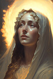 Generative AI illustration of Virgin Mary mother of Jesus