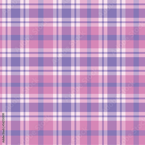 Pastel Pink and purple plaid tartan checkered seamless pattern. For spring designs , tablecloth, picnic blanket and wrapping paper  