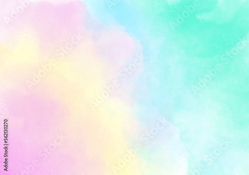 Watercolor Sweet pastel. gradient background Colorful Paint like graphic. Color glossy. Beautiful painted Surface design abstract backdrop. have copy space for text