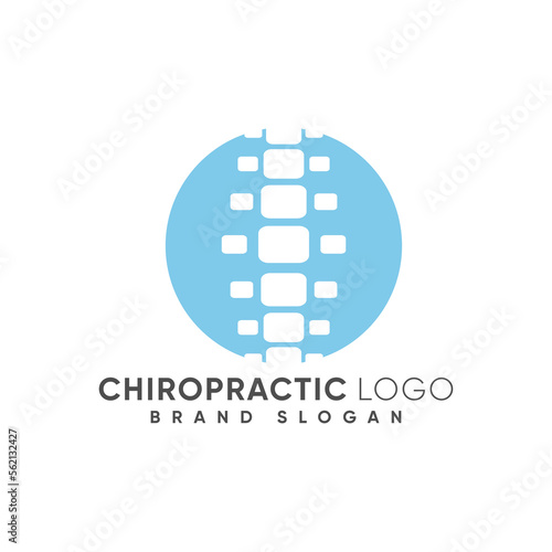 Chiropractic logo with modern design premium vector
