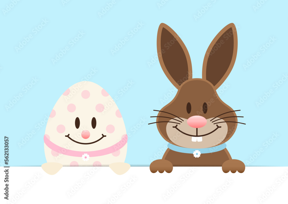 Osterei & Osterhase Banner Horizontal Himmel Osterei & Osterhase Banner Horizontal Himmel