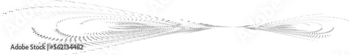 Dual twisted in the center gentle sketch swirl of strokes, squiggles, bends. Border for logos, postcards, banners. Vector. Space for copy text.