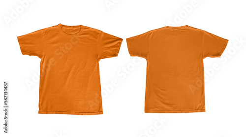 T-shirt mockup, orange dress, body cloth, unisex textile