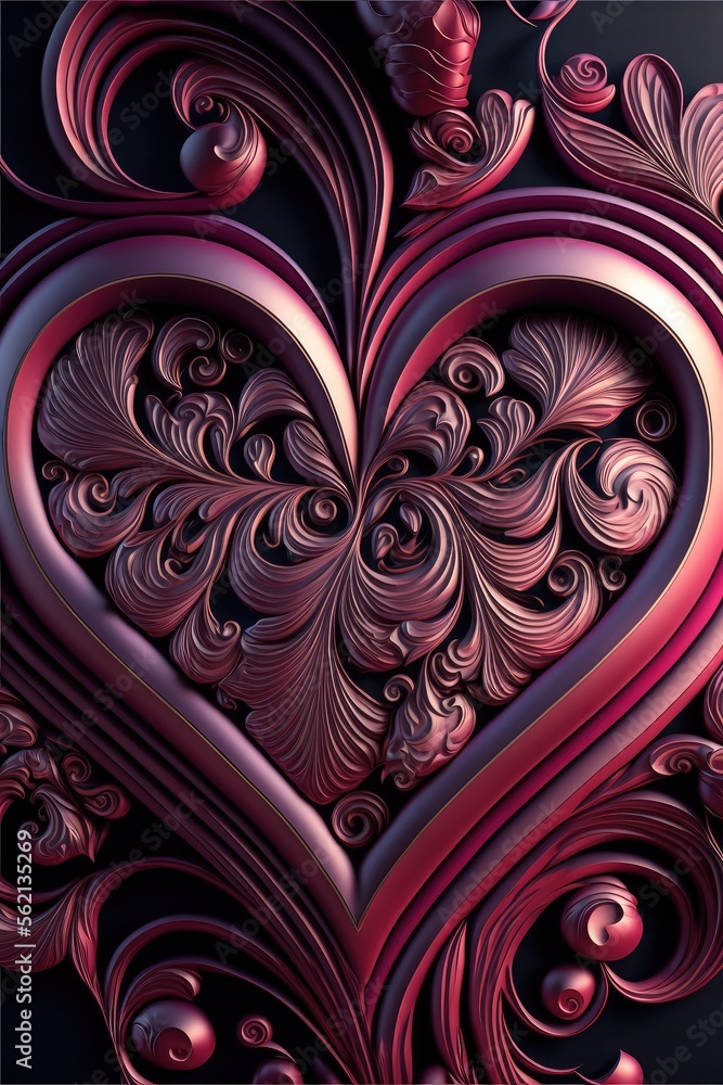 Abstract Valentine's heart pattern. Abstract Valentine's heart pattern.