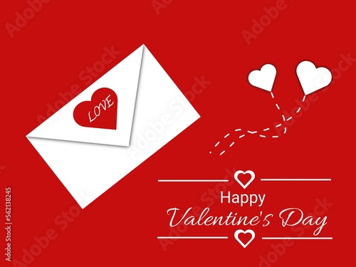 Valentines day background with heart pattern and typography of happy valentines day text .